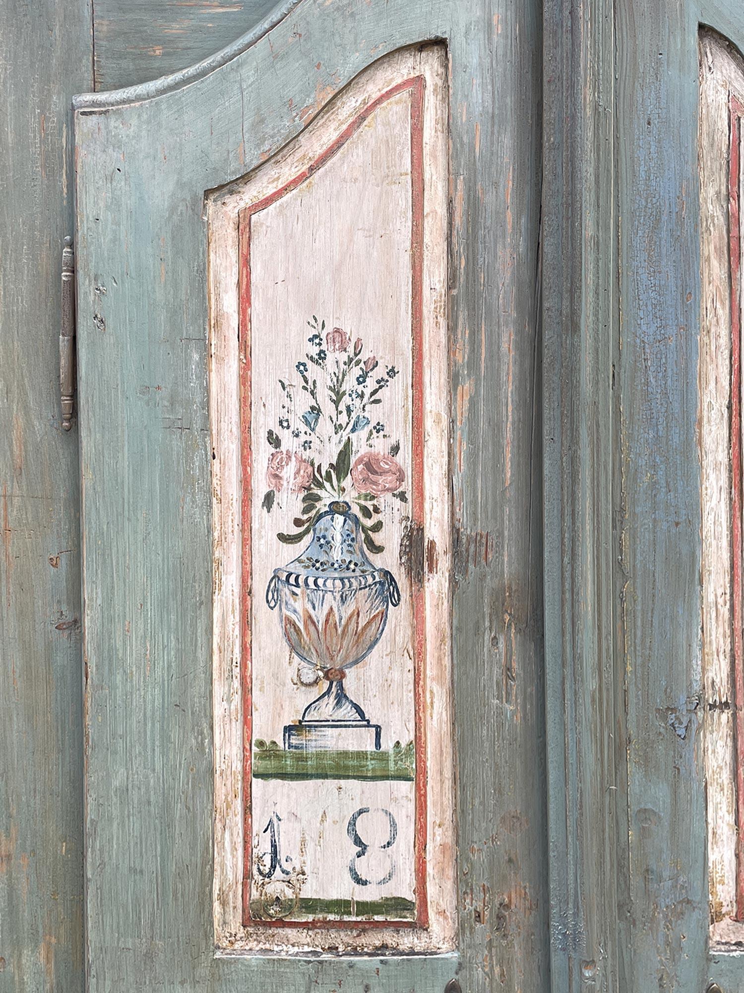 1827 Armario Pintado Floral Verde Claro 2