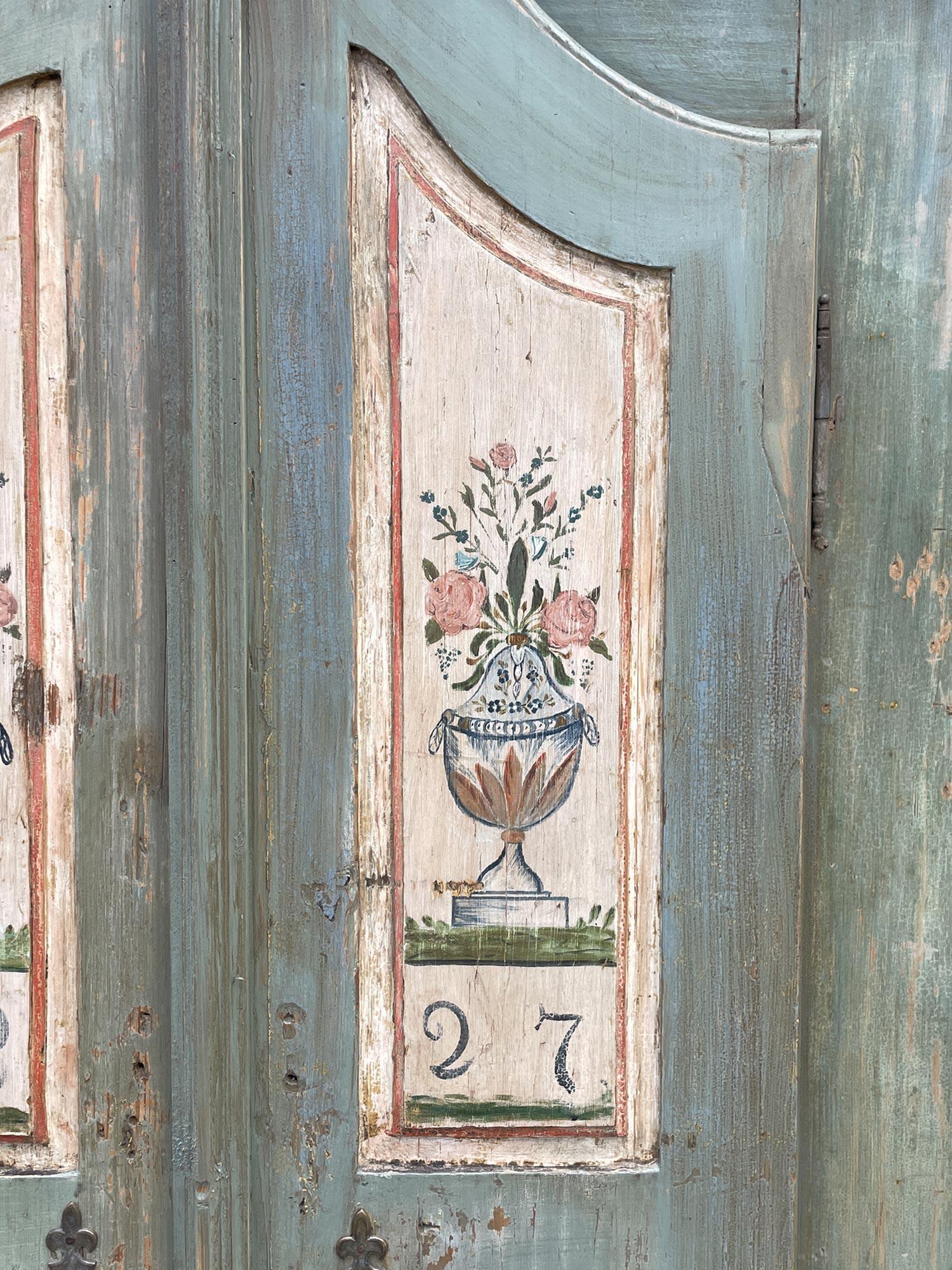 1827 Armario Pintado Floral Verde Claro 3