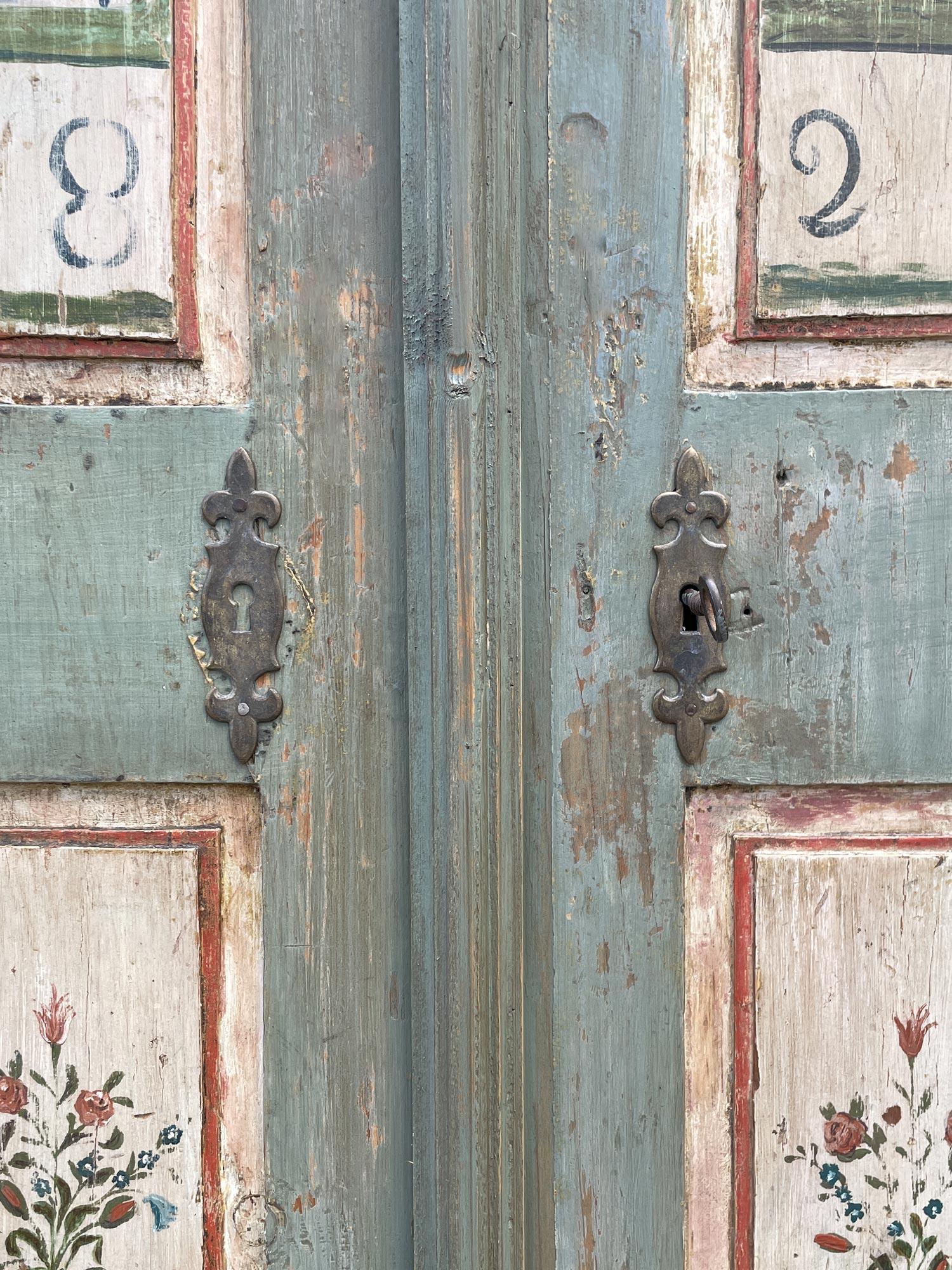 1827 Armario Pintado Floral Verde Claro 5