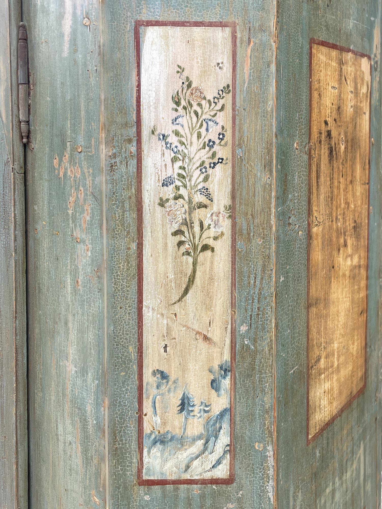 1827 Armario Pintado Floral Verde Claro 6