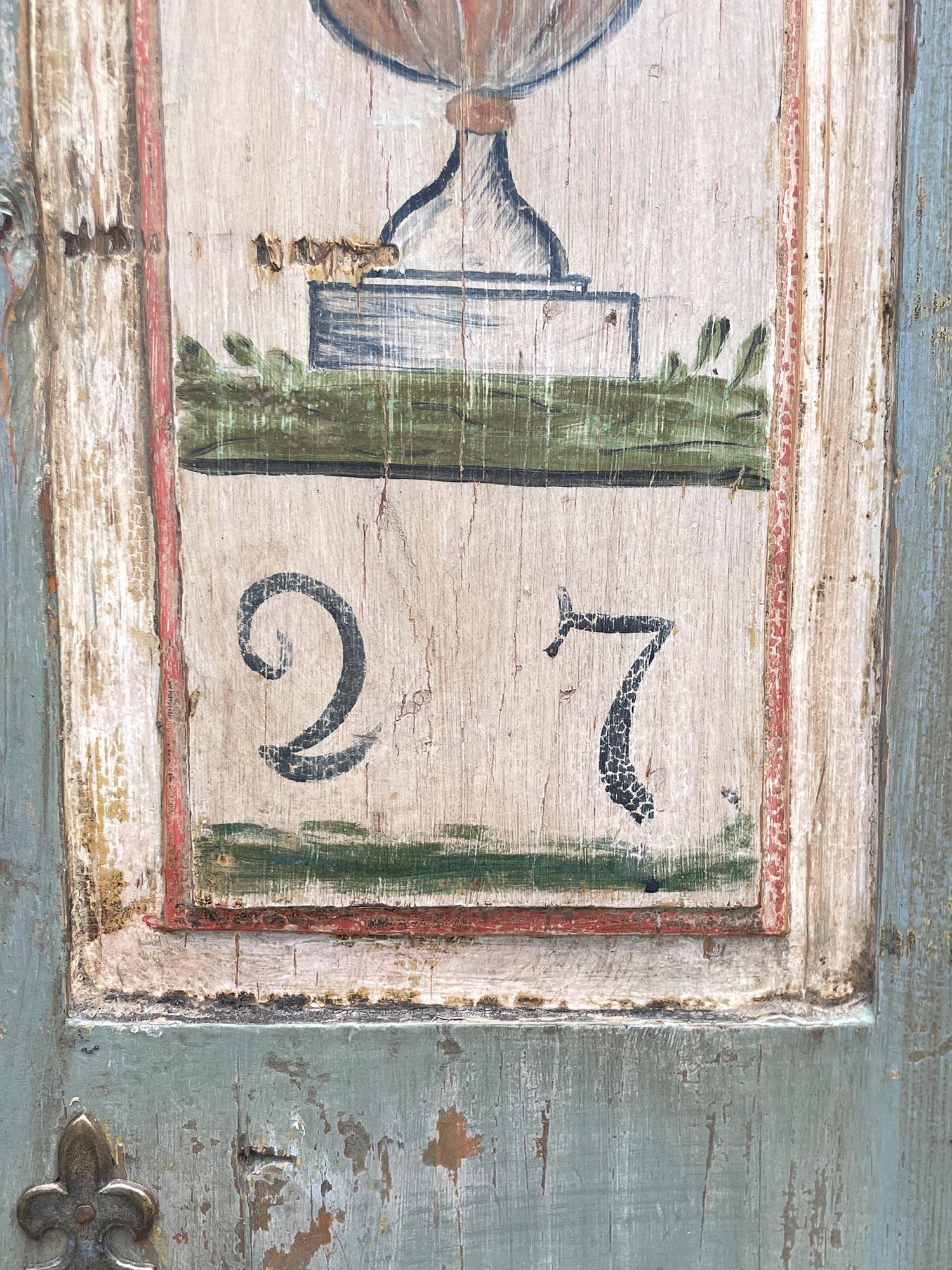 1827 Armario Pintado Floral Verde Claro 10