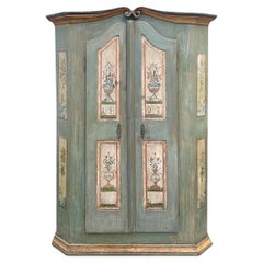 1827 Armario Pintado Floral Verde Claro