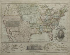 1828 "Map of the United States" by T. Ensign