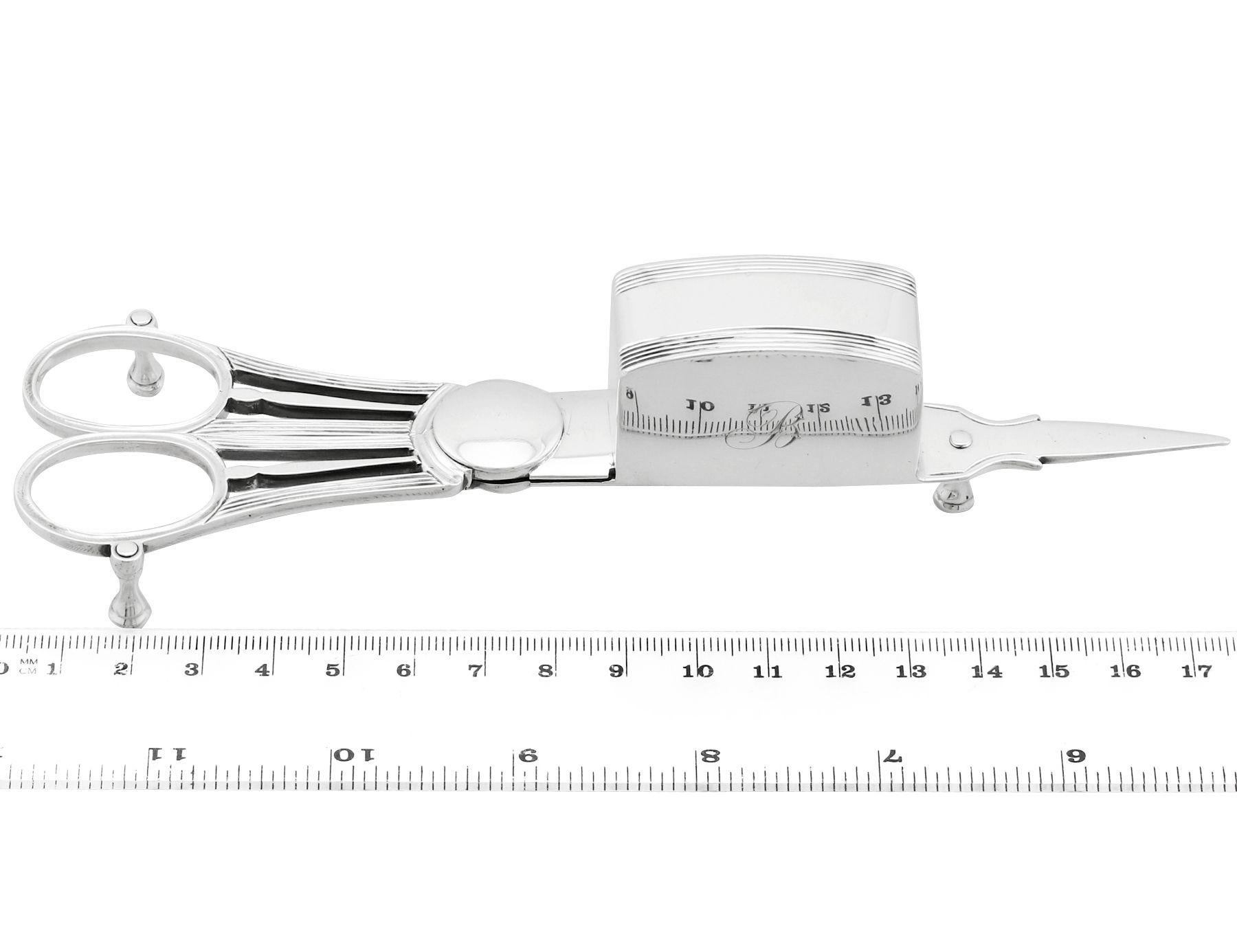 Antique Sterling Silver Wick Trimmers For Sale 4