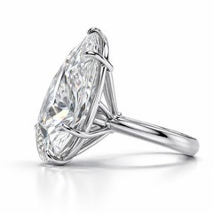 18.29 ct Type IIa D/IF Pear Brilliant Cut Natural Diamond Set in Platinum