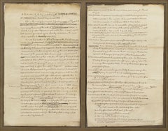 1829 Declaration of Independence Draft by Thomas Jefferson, Antique Engraving