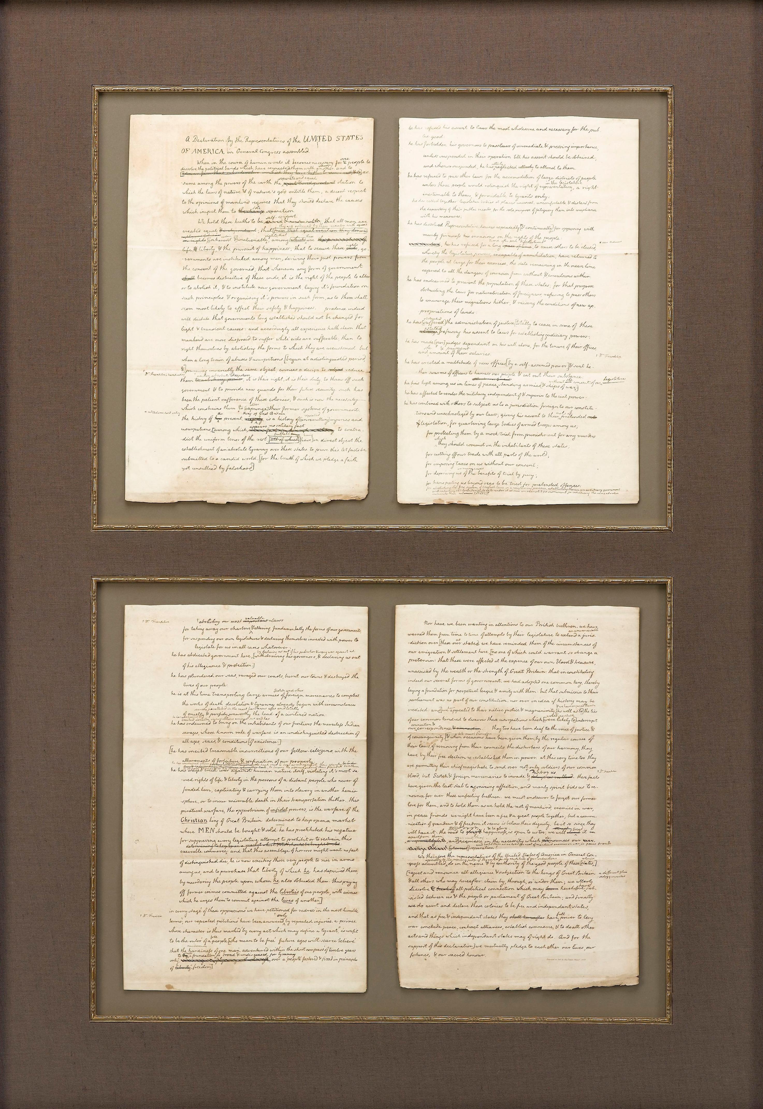 Fédéral Draft « Declaration of Independence » de 1829, gravé par Charles Toppan en vente
