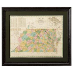 Antique 1829 Map of Virginia and Maryland by Anthony Finley