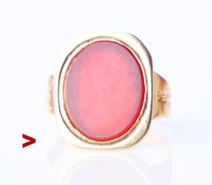 1829 Nordic Men Unisex Signet Ring Carnelian solid 18K Gold ØUS8.25 / 4 gr