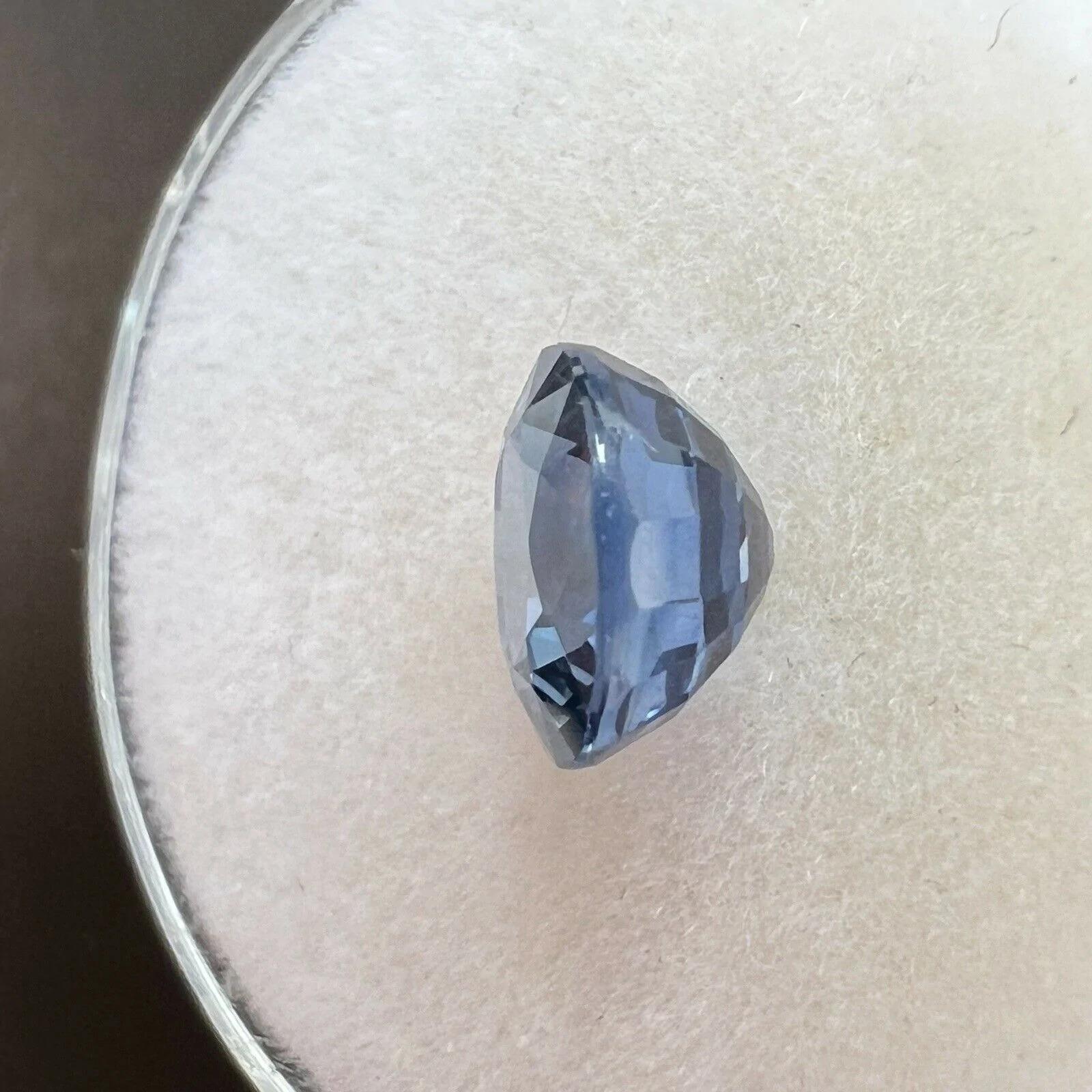 1.82ct AIG Certified Vivid Blue Sapphire Oval Cut Rare Loose Gemstone For Sale 3