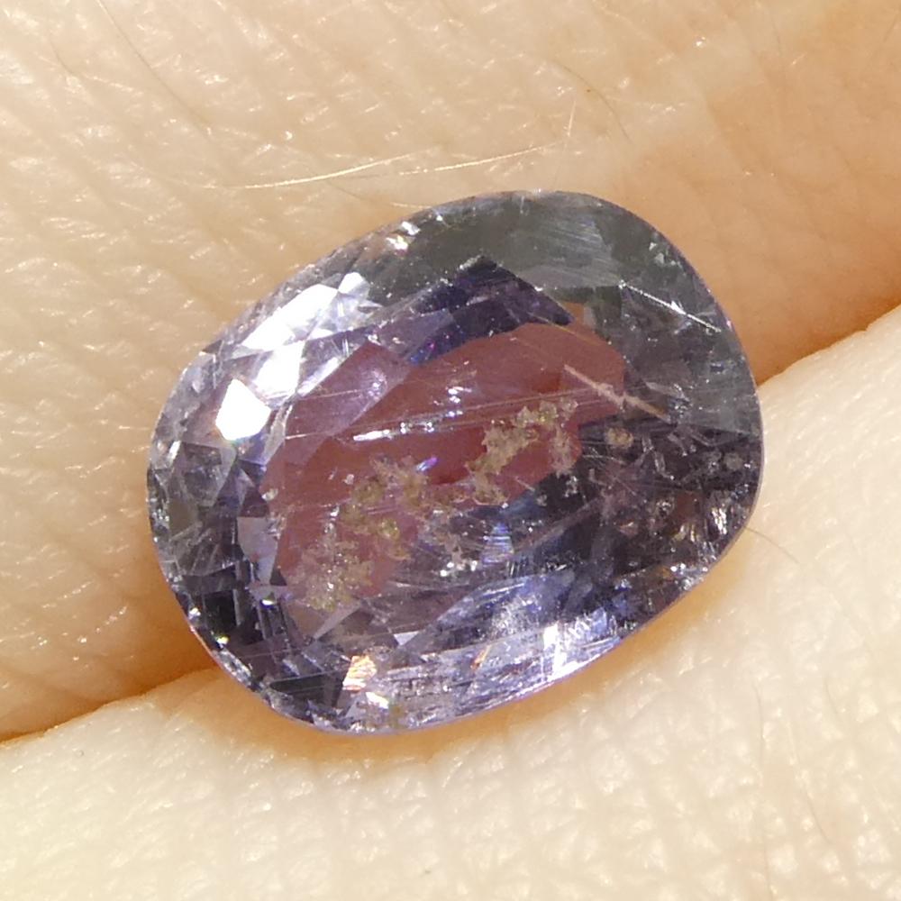 1.82ct Saphir violet coussin de Tanzanie non chauffé en vente 6