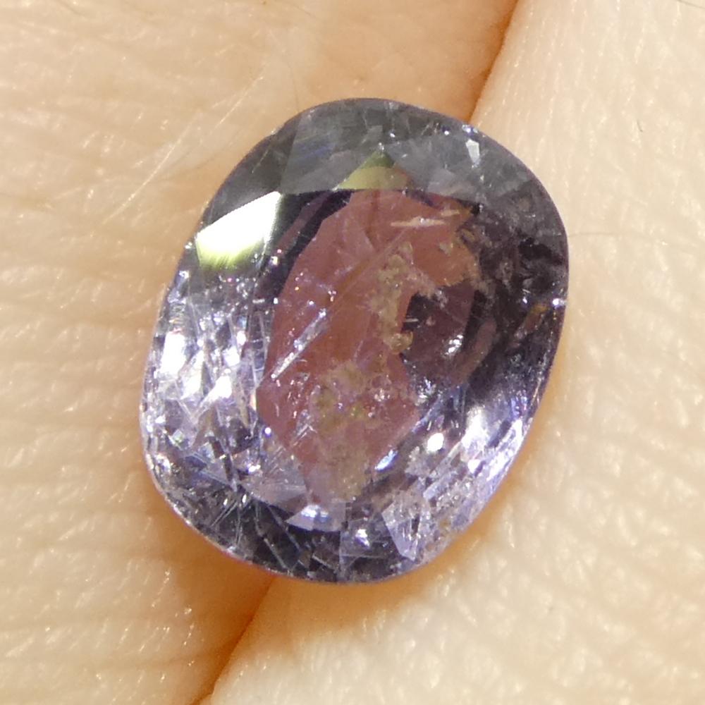 1.82ct Saphir violet coussin de Tanzanie non chauffé en vente 7