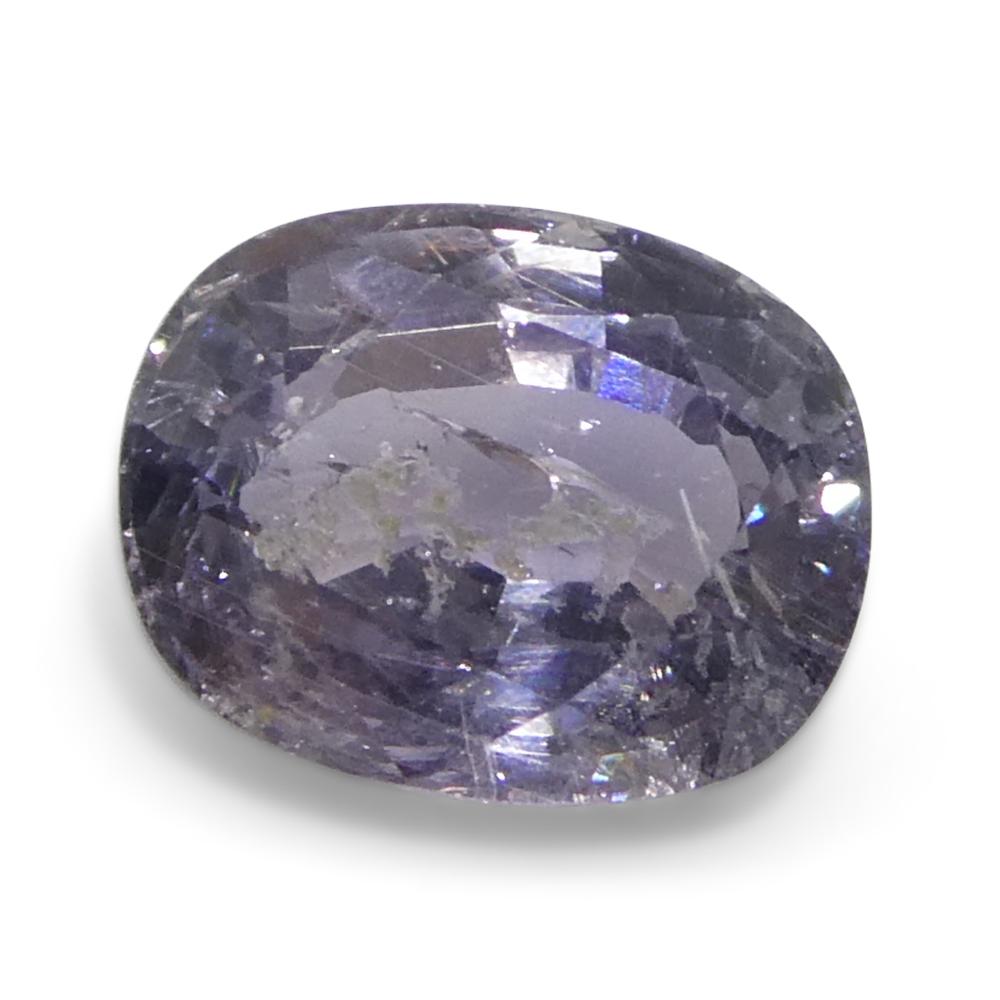1.82ct Saphir violet coussin de Tanzanie non chauffé en vente 3