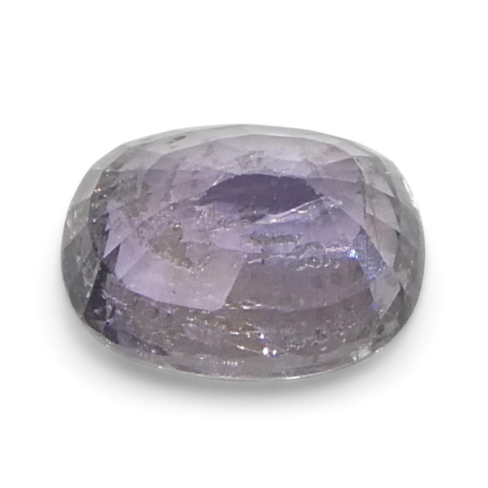 1.82ct Saphir violet coussin de Tanzanie non chauffé en vente 4
