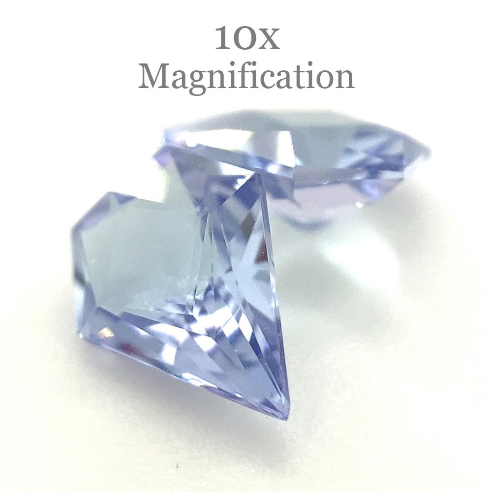 1.82ct Fan Tanzanite Precision Cut Pair For Sale 11