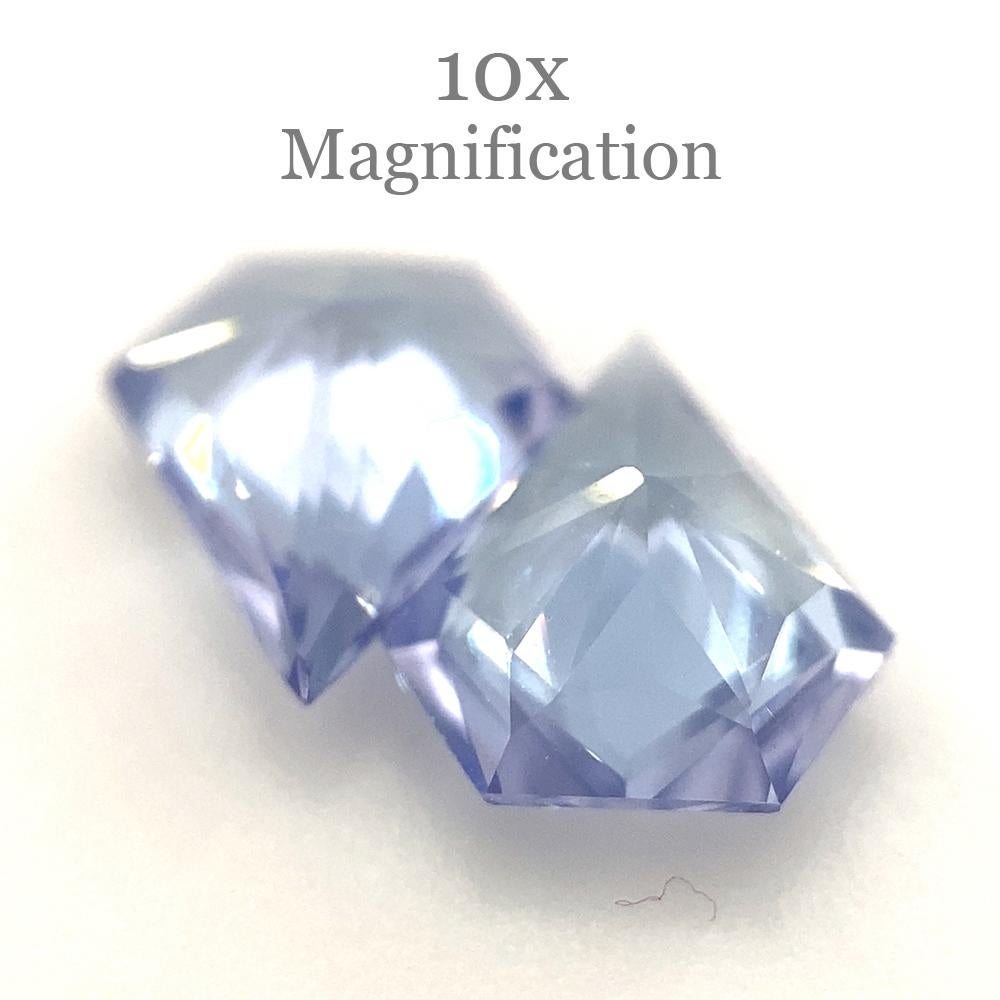 Brilliant Cut 1.82ct Fan Tanzanite Precision Cut Pair For Sale