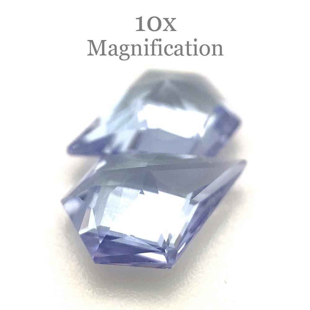 1.82ct Fan Tanzanite Precision Cut Pair For Sale 1