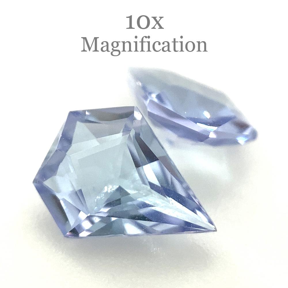 1.82ct Fan Tanzanite Precision Cut Pair For Sale 3