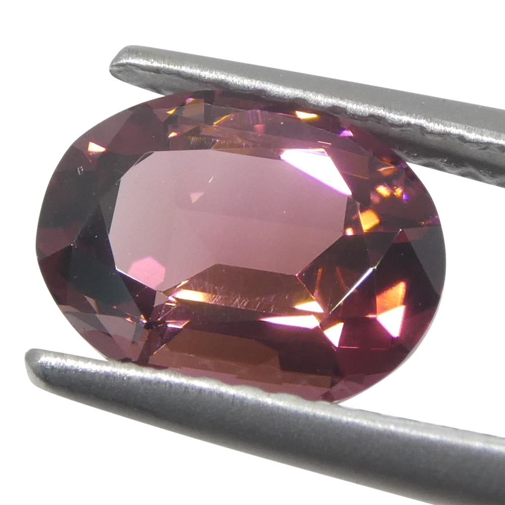 1.82 Karat ovaler rosa Turmalin im Angebot 6
