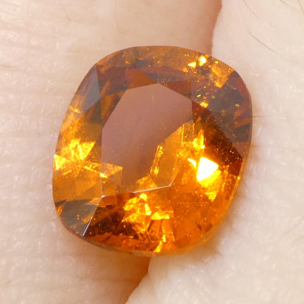 1,82 ct Granato rettangolare Fanta Orange Mandarino Spessartite/Spessartine in vendita 8