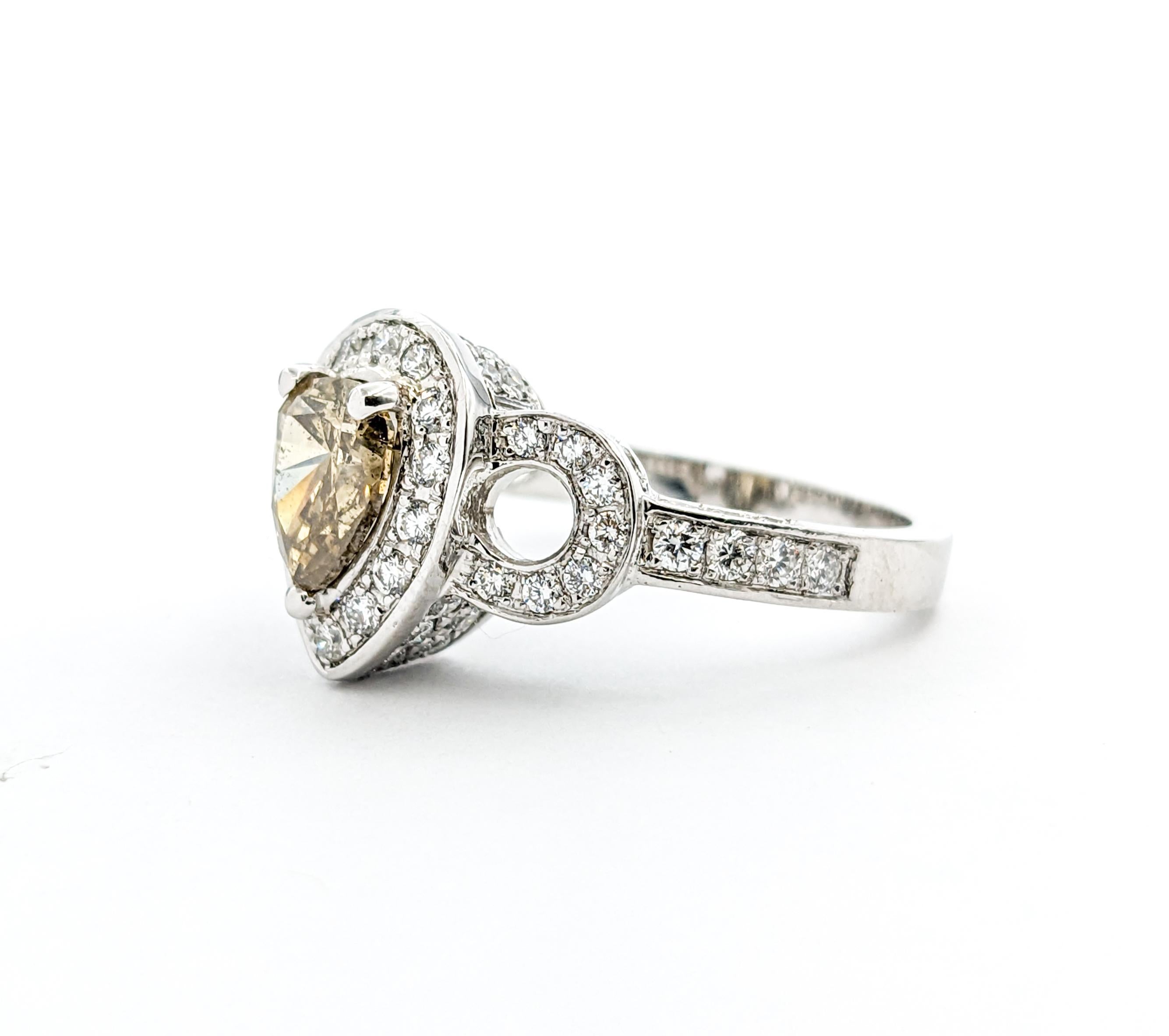 For Sale:  1.82ctw Diamond Fashion Ring In White Gold 8