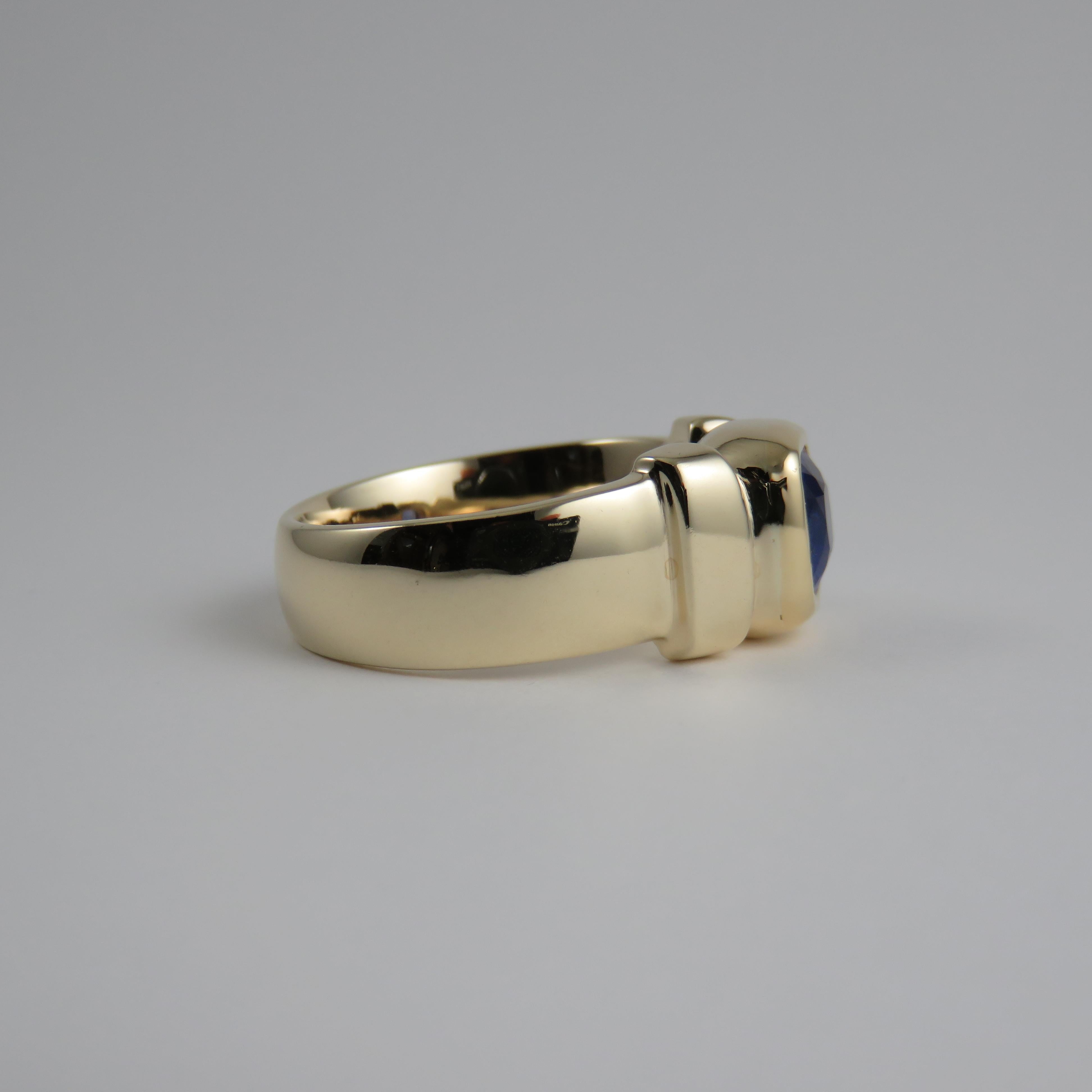 mens white gold sapphire ring