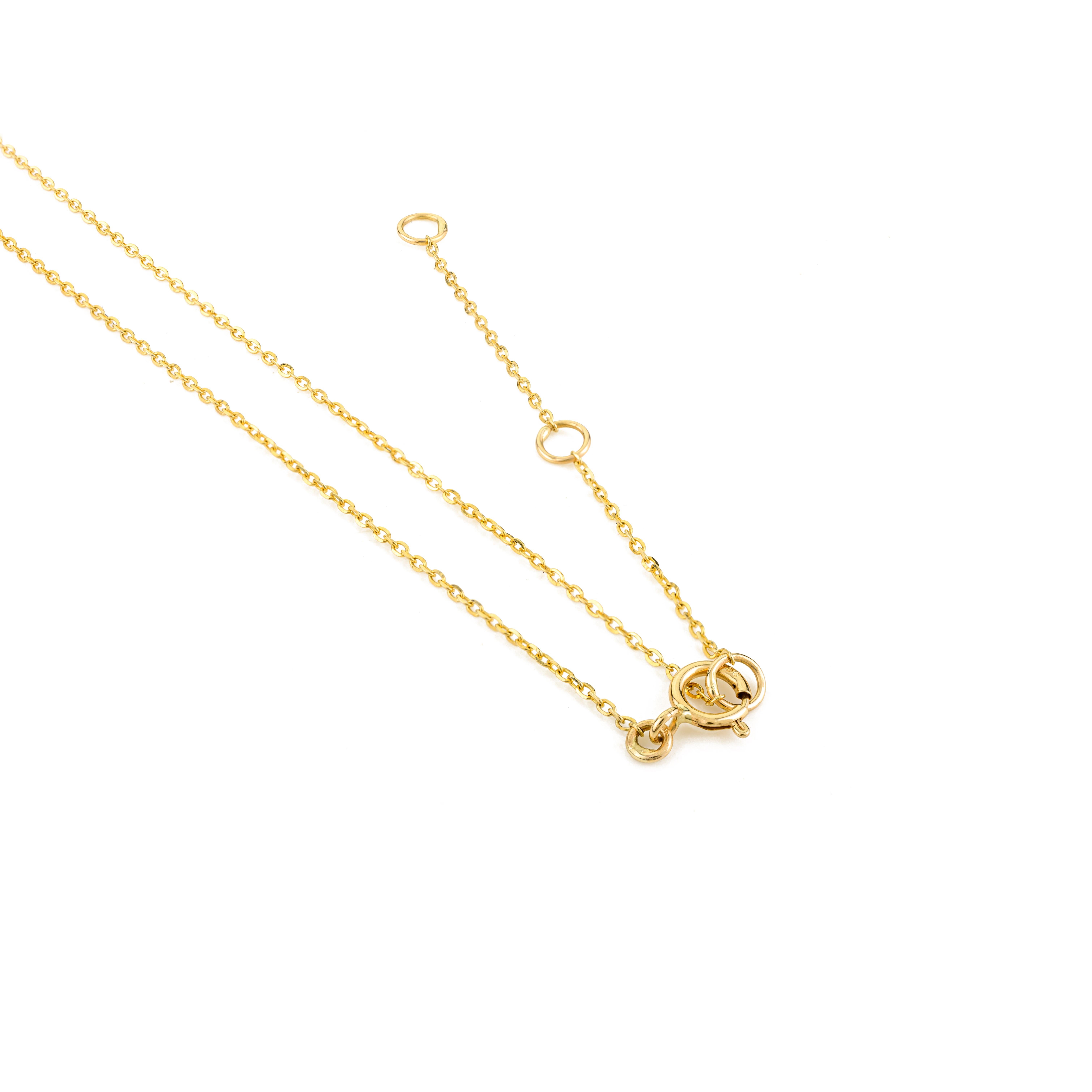 1.83 Carat Green Emerald & Diamond Pendant Necklace in 18k Solid Yellow Gold For Sale 3
