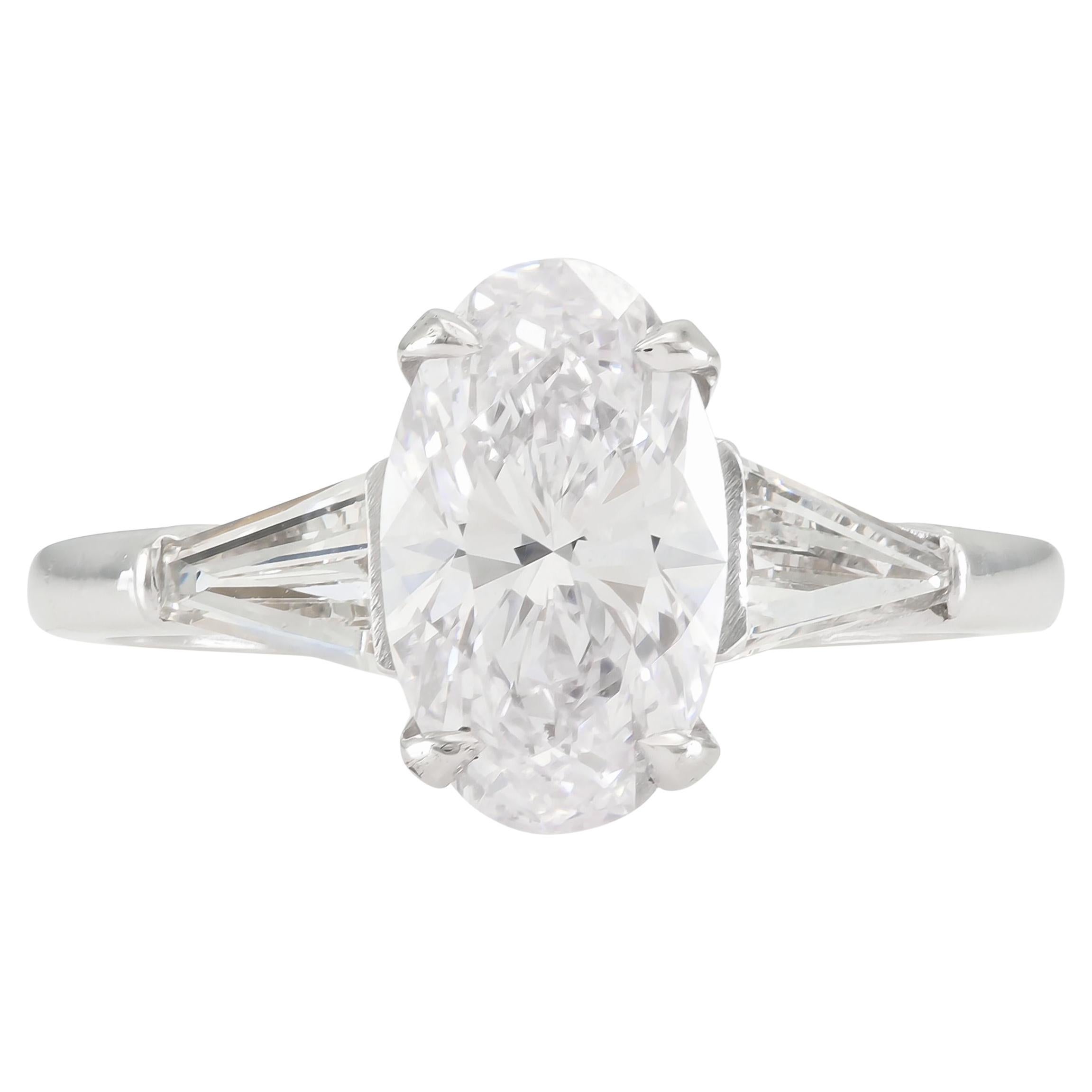 1.83 Carat Oval Cut Diamond Engagement Ring