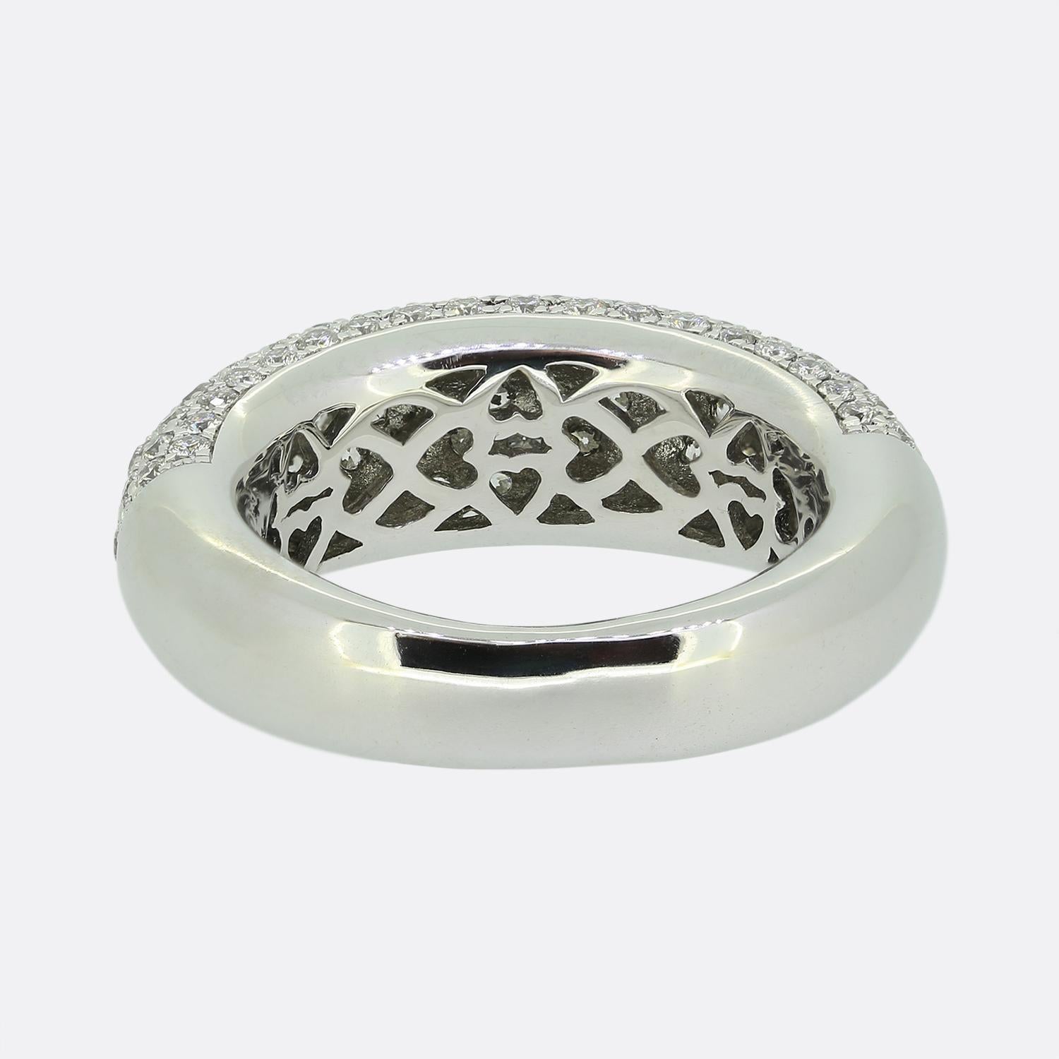 1.83 Carat Pavé Set Diamond Half Band Ring In Good Condition For Sale In London, GB
