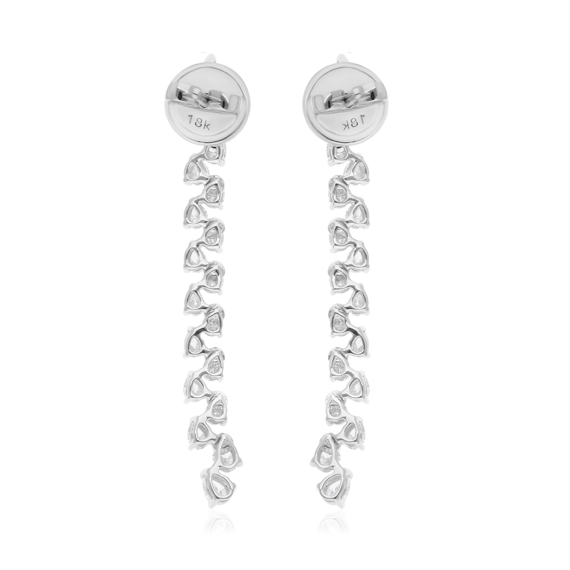 1,83 Karat SI/H Birnenschliff Diamant-Ohrringe im Brillantschliff 14k Weißgold feiner Schmuck im Zustand „Neu“ im Angebot in Diera, Dubai