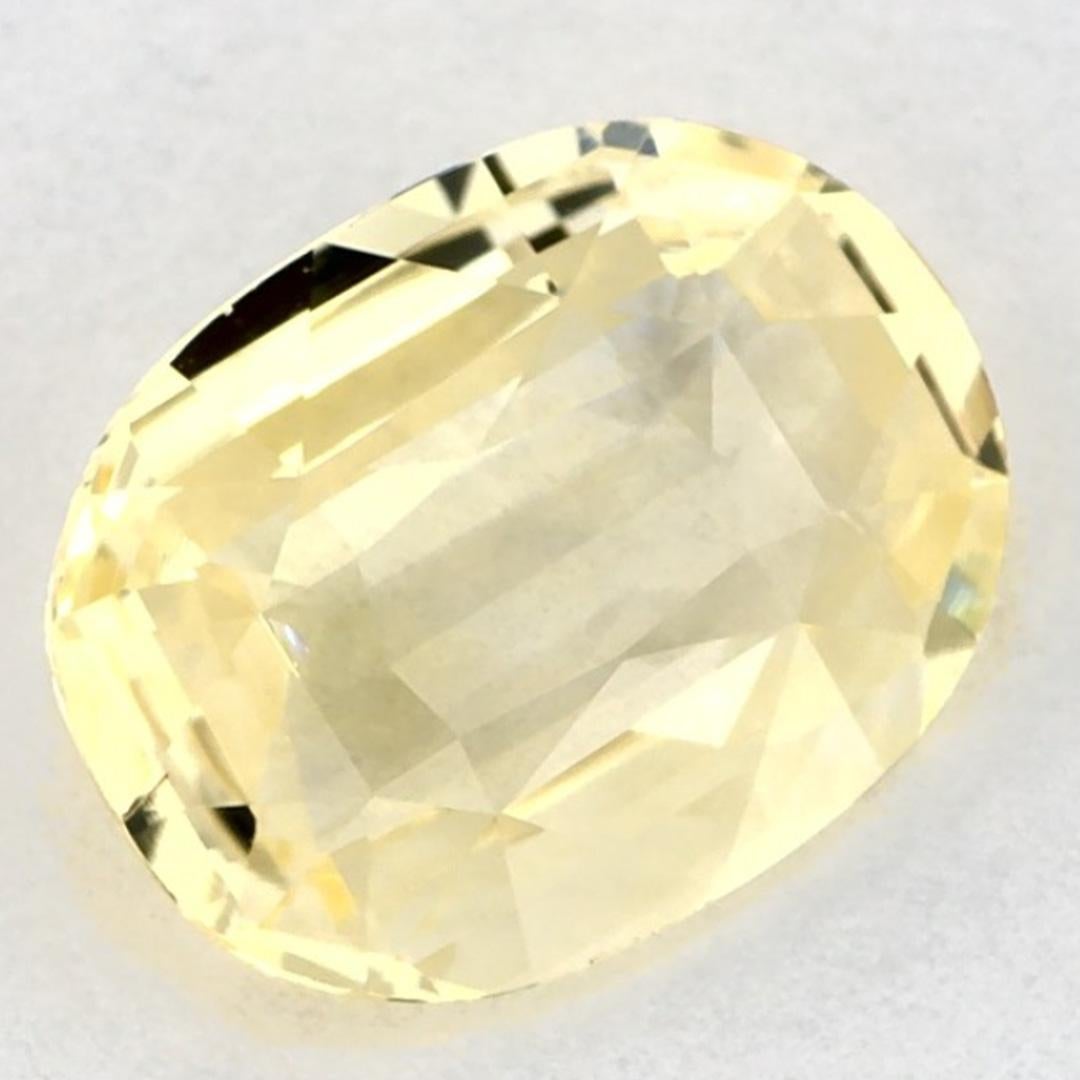 Taglio ovale 1.83 carati di zaffiro giallo ovale sfuso in vendita