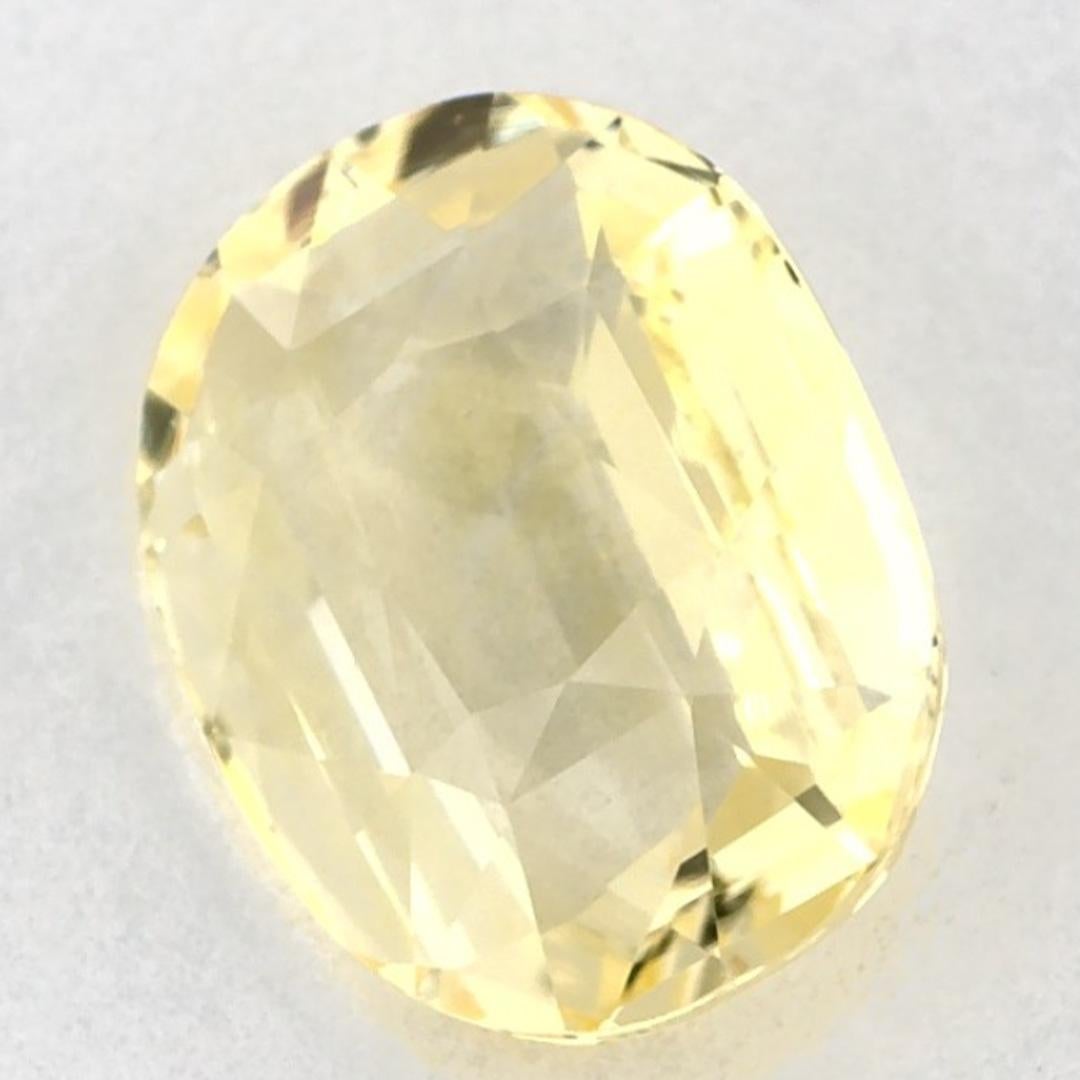 Donna 1.83 carati di zaffiro giallo ovale sfuso in vendita