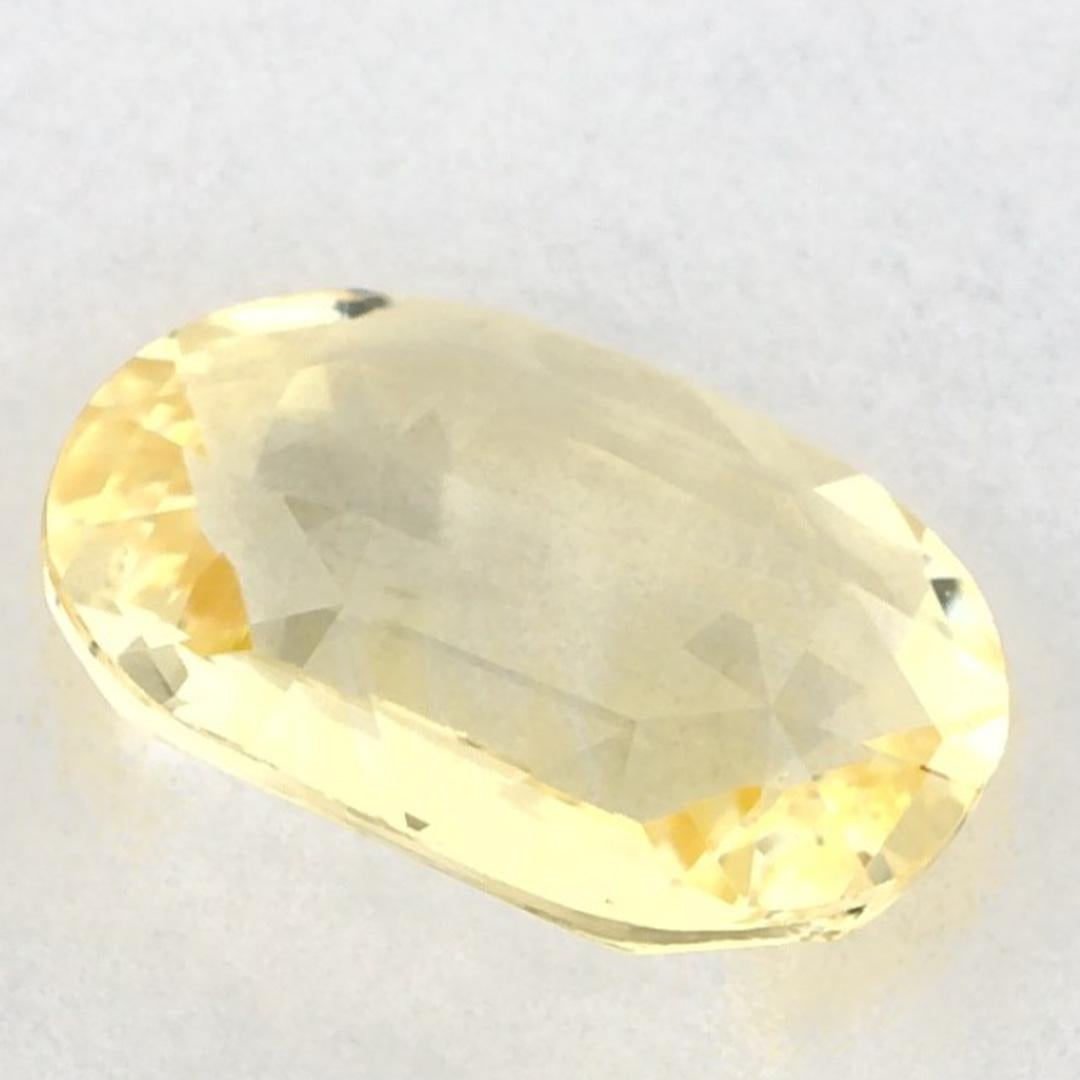 1.83 carati di zaffiro giallo ovale sfuso in vendita 1