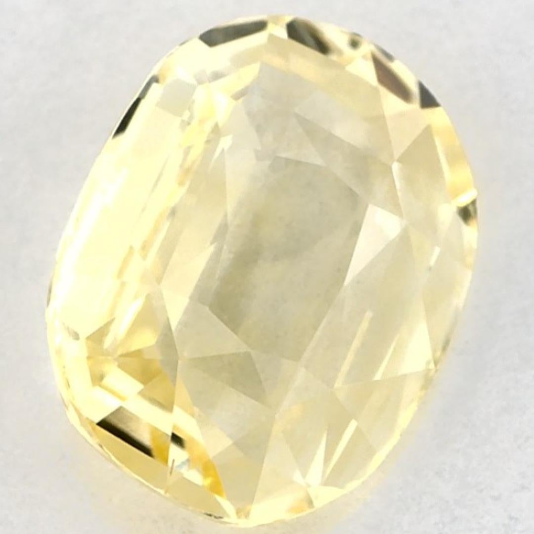 1.83 carati di zaffiro giallo ovale sfuso in vendita 2