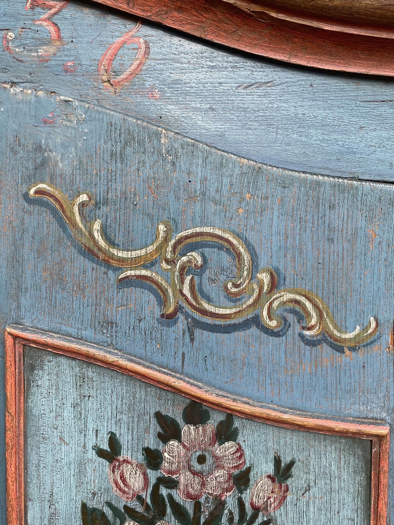Armoire peinte à motifs floraux Blu 1830 5