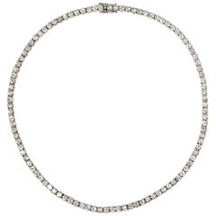18.30 Carat Diamond Riviere Necklace