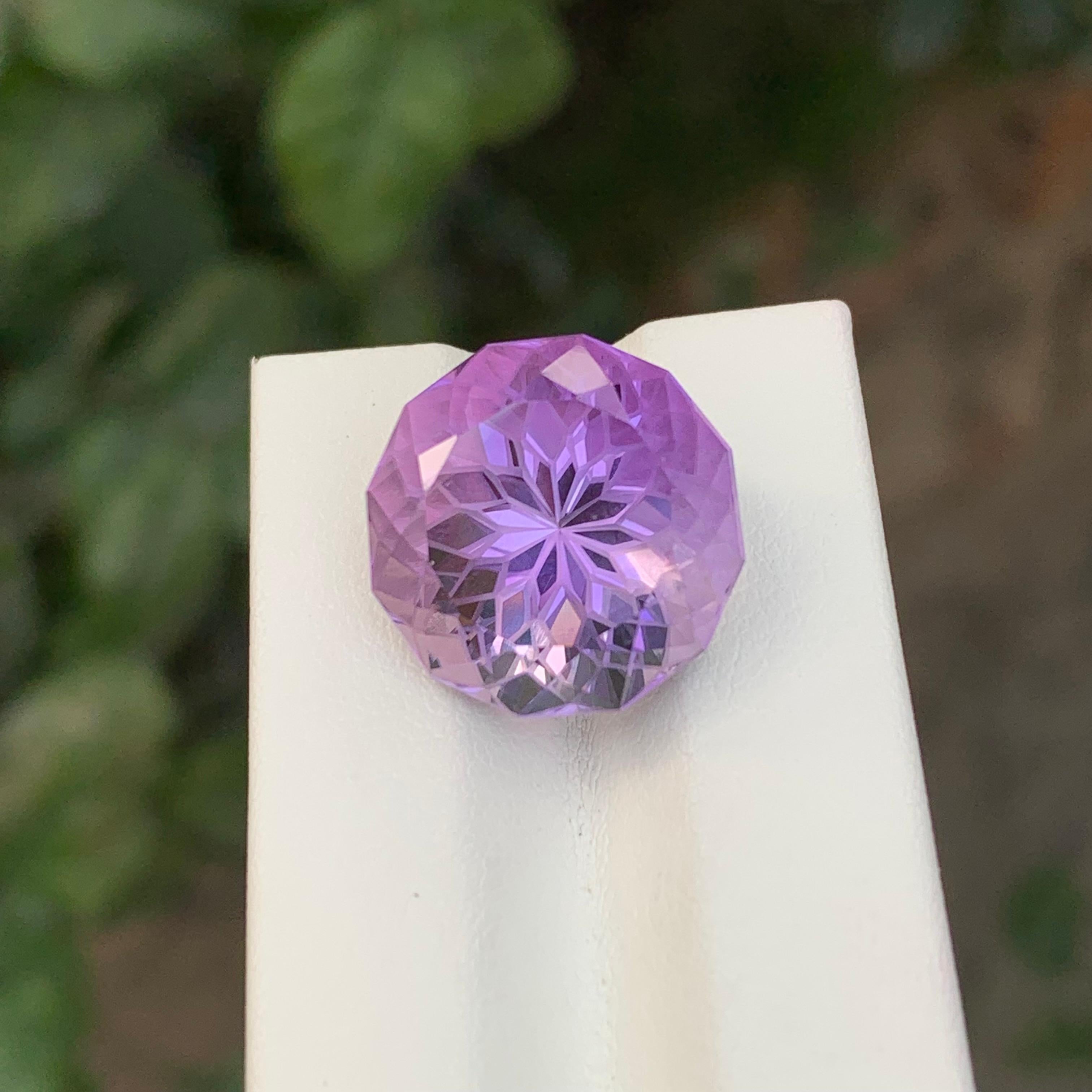 18,30 Karat Natürlicher loser Amethyst Runde Form Edelstein (Arts and Crafts) im Angebot