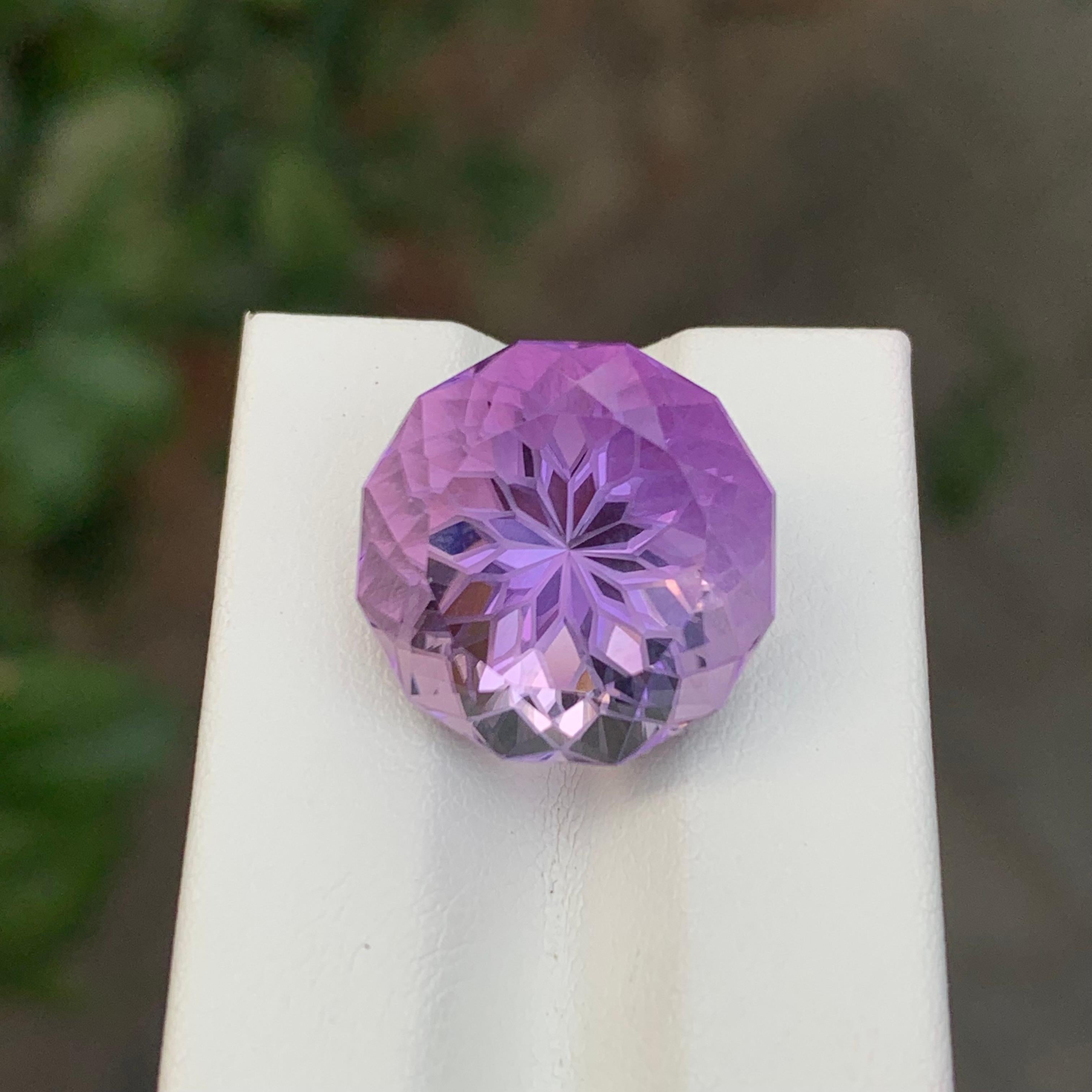 18,30 Karat Natürlicher loser Amethyst Runde Form Edelstein (Rundschliff) im Angebot
