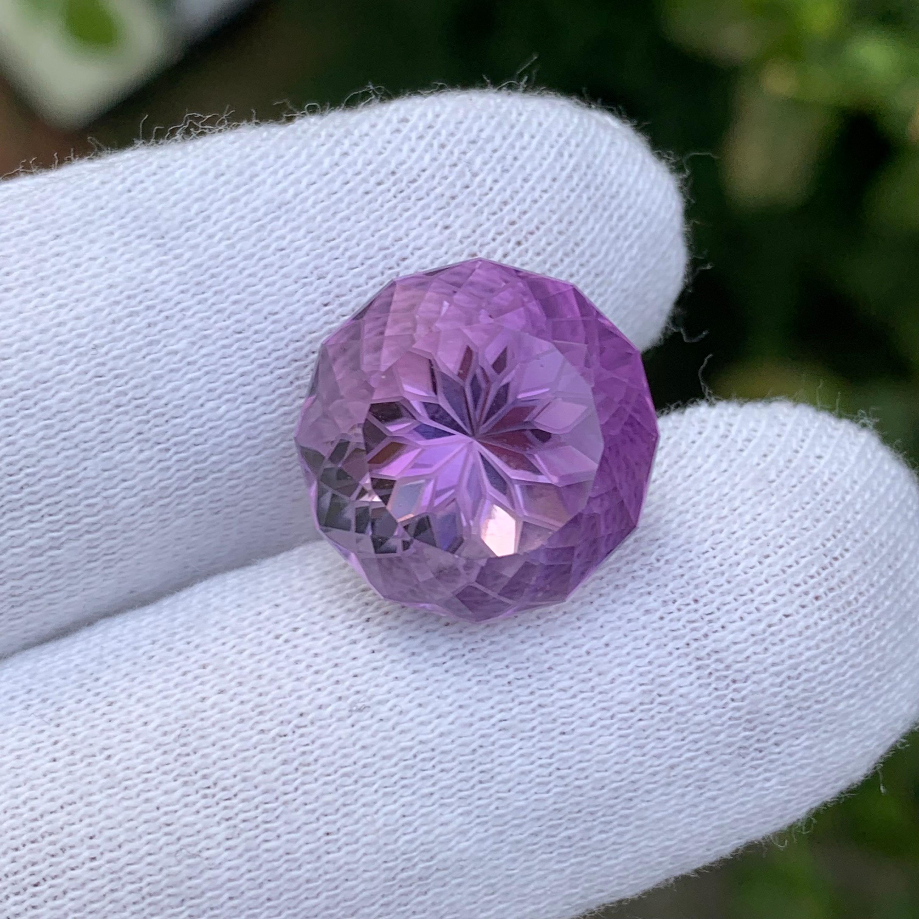 18,30 Karat Natürlicher loser Amethyst Runde Form Edelstein im Zustand „Neu“ im Angebot in Peshawar, PK