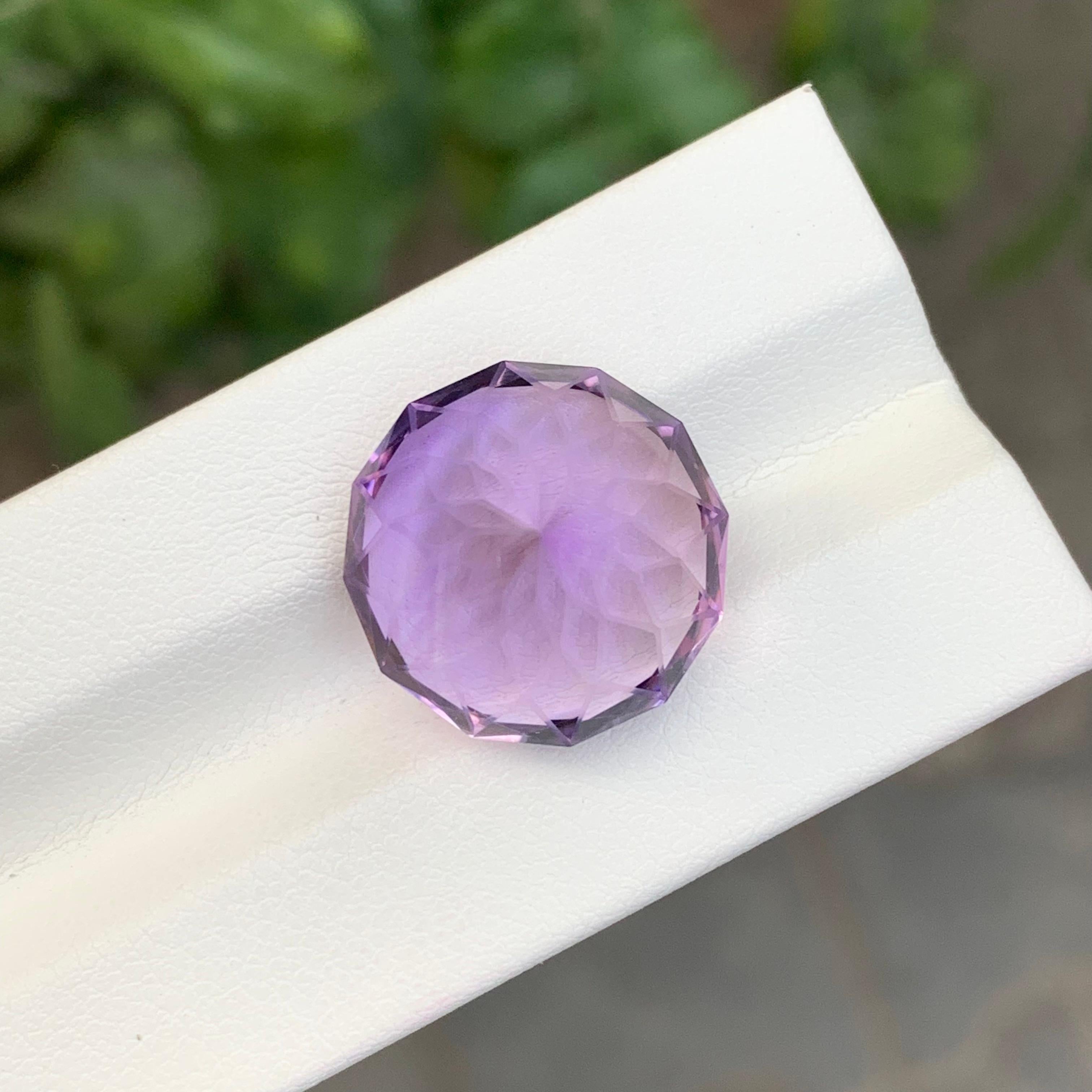 18,30 Karat Natürlicher loser Amethyst Runde Form Edelstein im Angebot 1