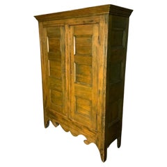Antique 1830 Pine Quebec Armoire Cupboard