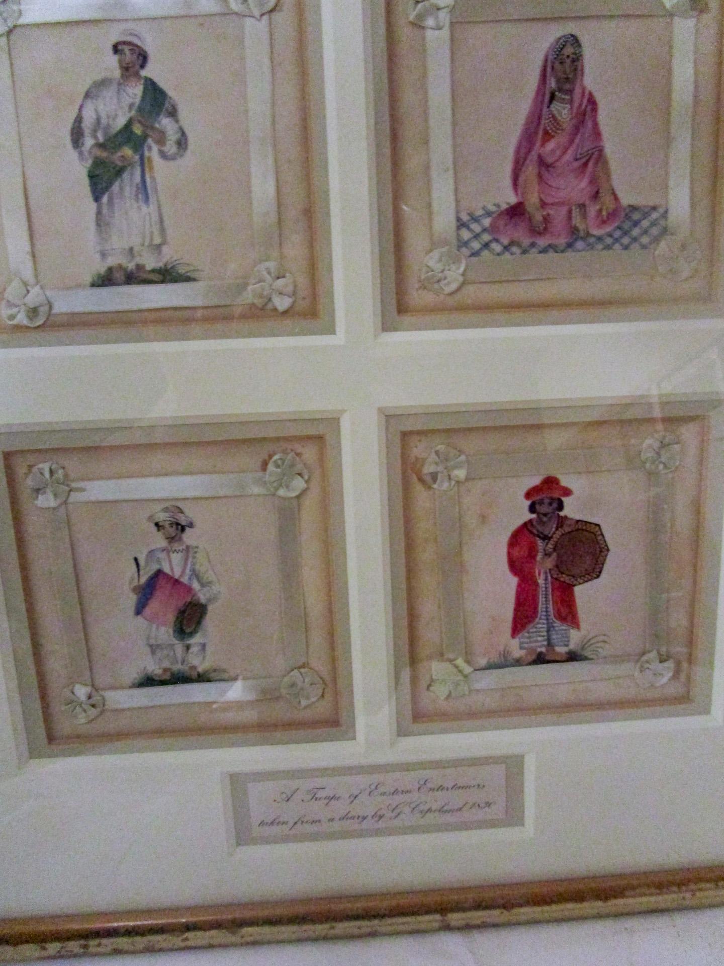 1830 Watercolor and Gouache Painted Vignettes of Eastern Entertainers  For Sale 2