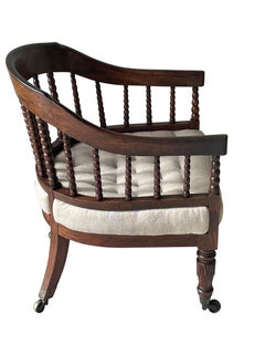 1830c English George IV Single Bobbin Back Side Chair, England, 19th Century