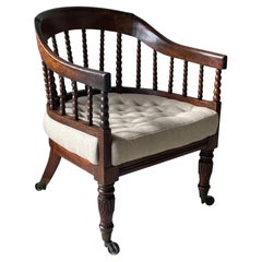1830c English George IV Single Bobbin Back Side Chair, Angleterre, 19e siècle