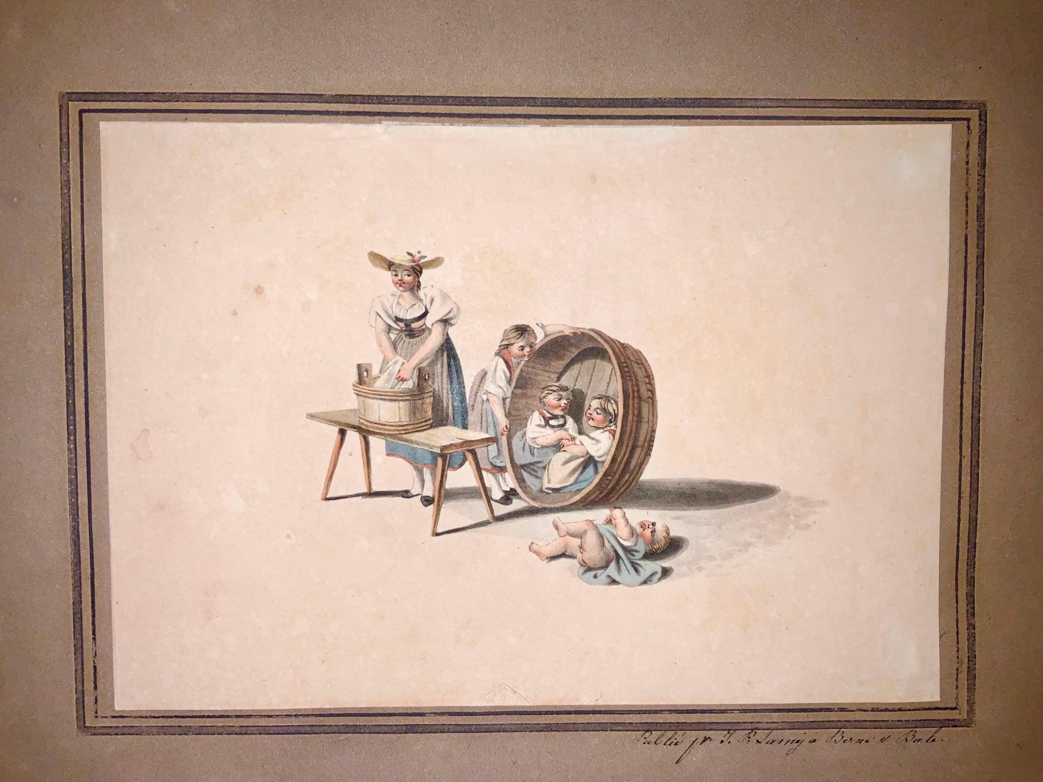 1830c Gottfried Mind, Juvenalia, “Fantasies”, with 12 Fine Aquatints For Sale 3