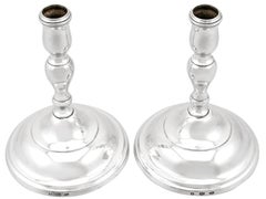 1830s Antique Baltic Silver Candle Holders