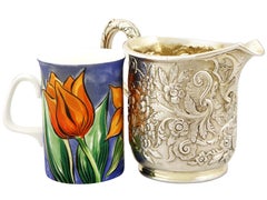 1830s Antique Indian Colonial Silver Jug