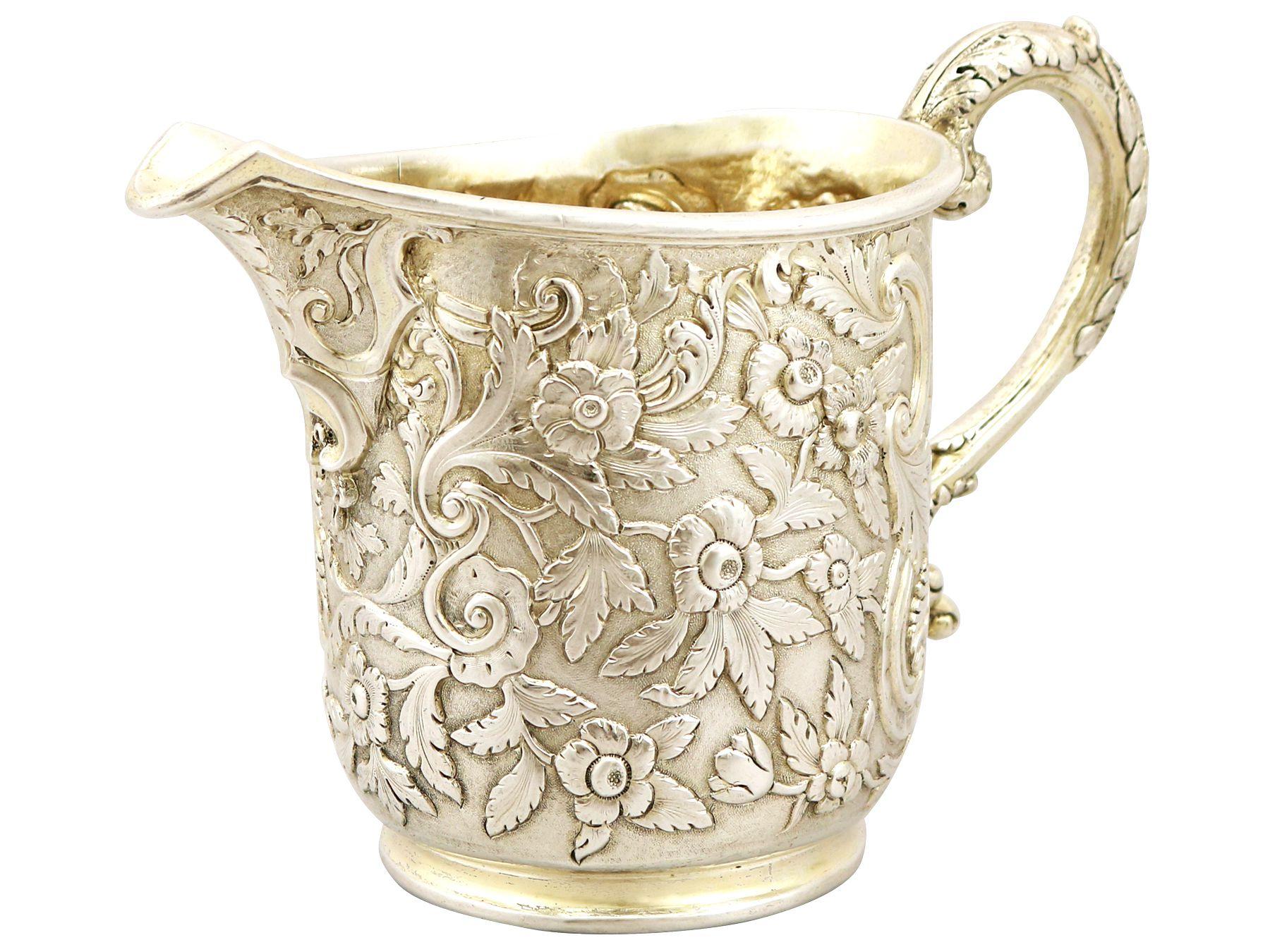 1830s Antique Indian Colonial Silver Jug In Excellent Condition For Sale In Jesmond, Newcastle Upon Tyne