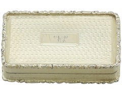 Antike vergoldete Vinaigrette aus Sterlingsilber von Taylor und Perry aus den 1830er Jahren