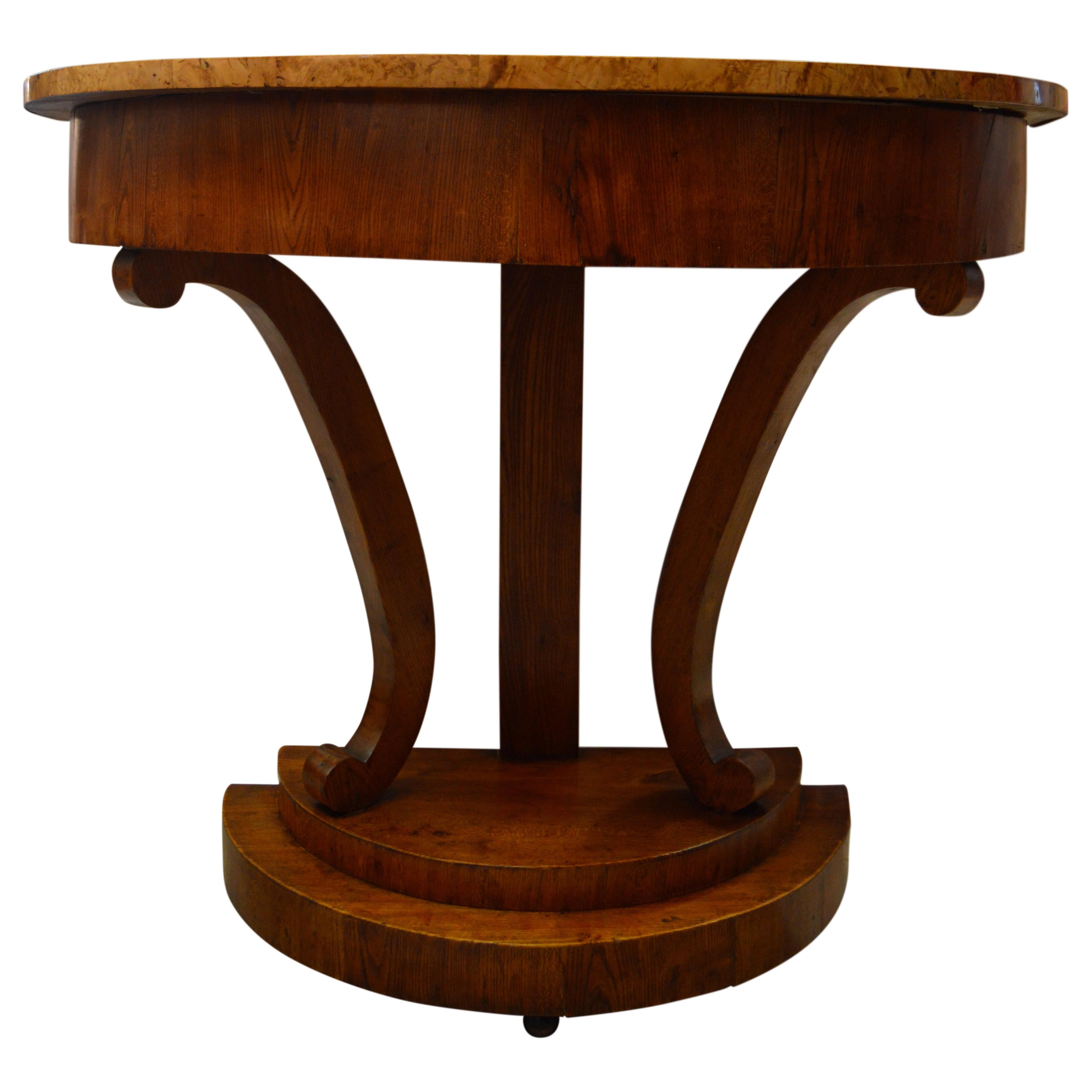 1830s Charles X Period Demilune Console Table (Französisch) im Angebot